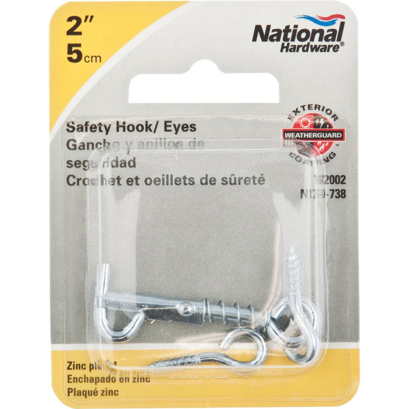 National Steel 2 In. Safety Gate Hook & Eye Bolt