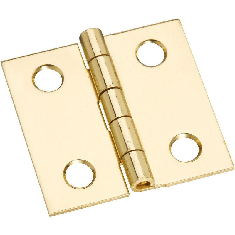 National 1 In. x 1 In. Brass Medium Decorative Hinge (4-Pack)