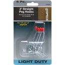 2 In. Light Duty Safety Tip Straight Pegboard Hook (4-Count)