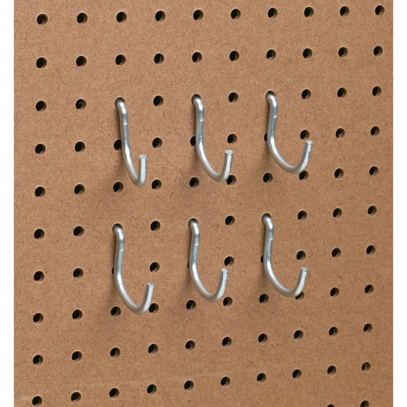 1-1/2 In. Curved Pegboard Hook (6-Count)