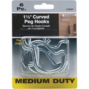 1-1/2 In. Curved Pegboard Hook (6-Count)