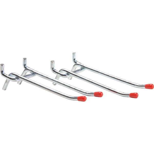 4 In. Double Arm Safety Tip Straight Pegboard Hook (2-Count)