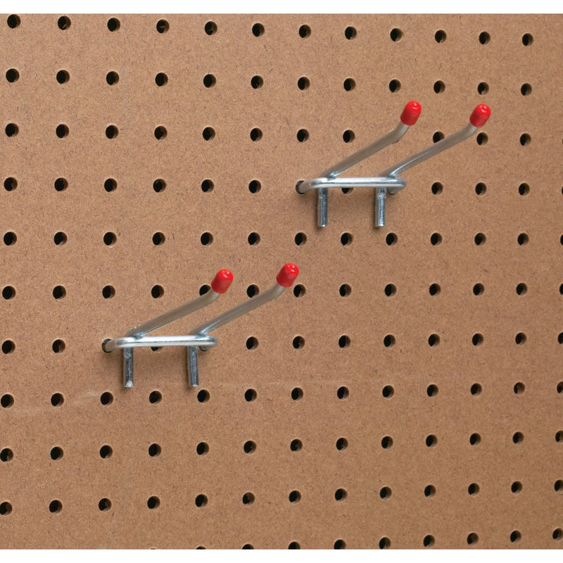 4 In. Double Arm Safety Tip Straight Pegboard Hook (2-Count)