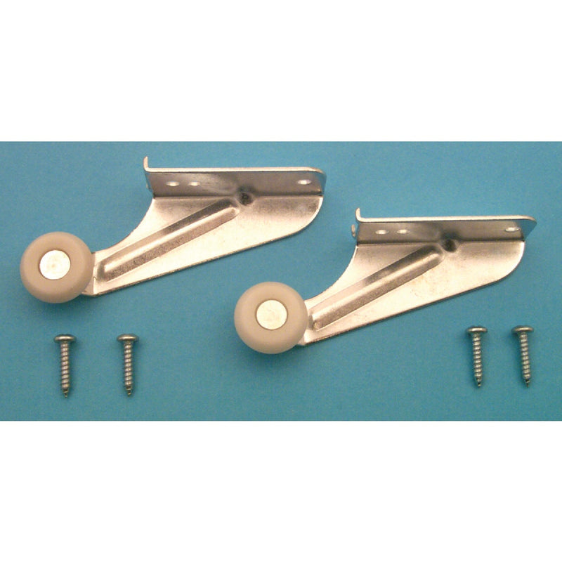 Prime-Line Steel White Nylon 3-3/8" Left Hand Rear Drawer Roller (2 Count)