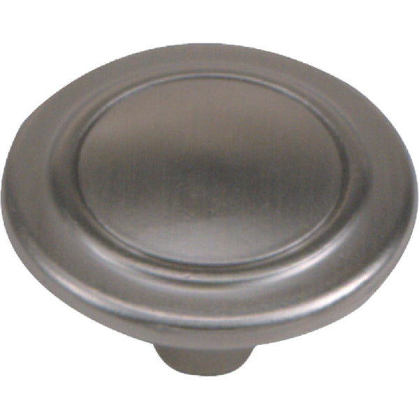 Laurey Richmond Round 1-1/4 In. Dia. Satin Pewter Cabinet Knob