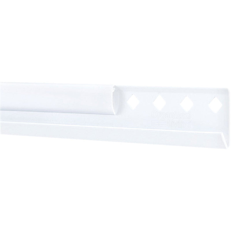 FreedomRail 24 In. White Horizontal Hanging Rail with Cover