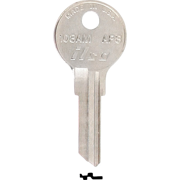 ILCO APS Nickel Plated File Cabinet Key, AP3 / 103AM (10-Pack)