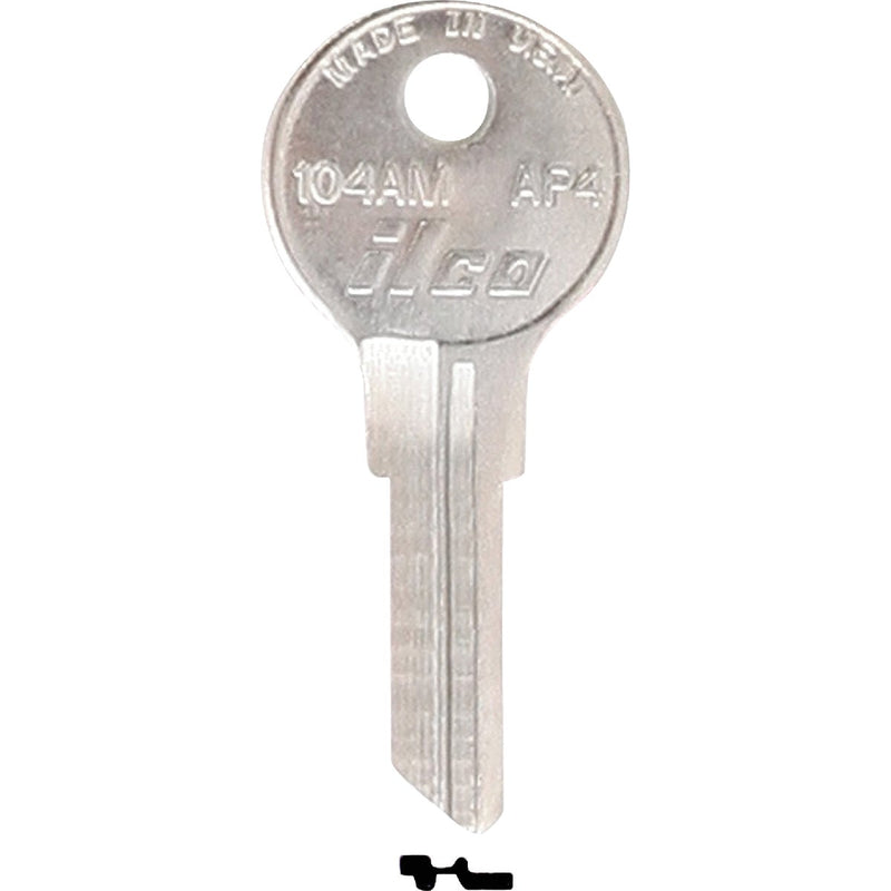 ILCO APS Nickel Plated File Cabinet Key AP4 / 104AM (10-Pack)