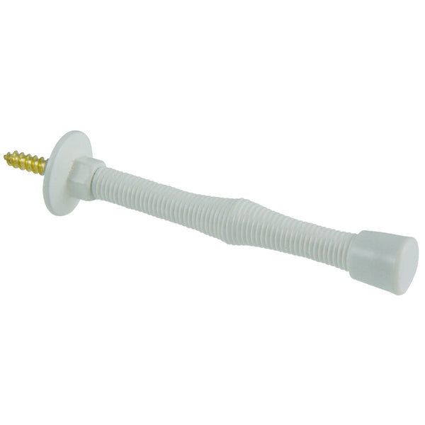 Ultra Hardware 3 In. White Plastic Tip Spring Door Stop