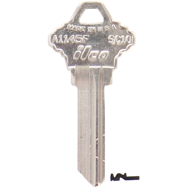 ILCO Schlage Nickel Plated House Key, SC10 / A1145F (10-Pack)