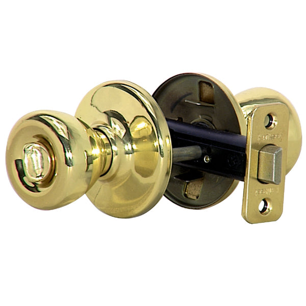 Kwikset Tylo Polished Brass Bed & Bath Door Knob