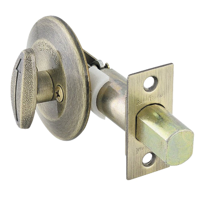 Kwikset Plus Antique Brass Single Sided Deadbolt