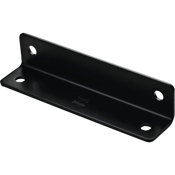 National Catalog 1212BC 1.6 In. x 7 In. Black Heavy Duty Wide Corner Brace