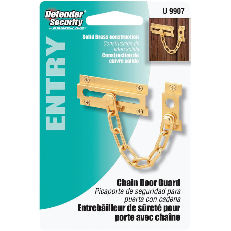 Defender Security Brass Chain Door Guard