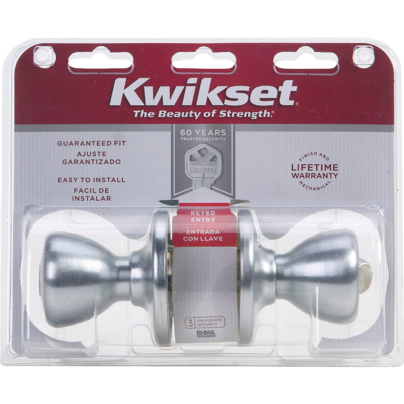 Kwikset Tylo Satin Chrome Entry Door Knob