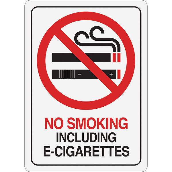 Hy-Ko Plastic Sign, No Smoking Including E-Cig