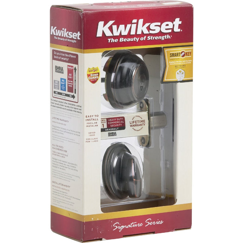 Kwikset Signature Series Venetian Bronze Single Cylinder Deadbolt