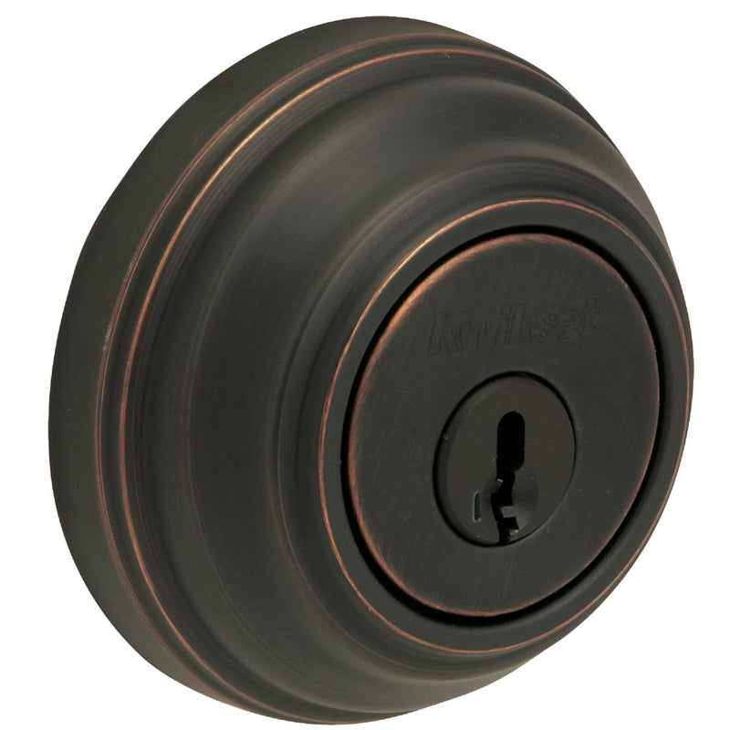 Kwikset Signature Series Venetian Bronze Single Cylinder Deadbolt