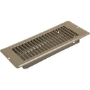 United States Hardware 4 In. x 10 In. x 1-5/16 In. Brown Steel Floor Register