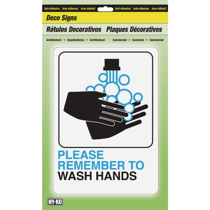 Hy-Ko Please Wash Hands Sign