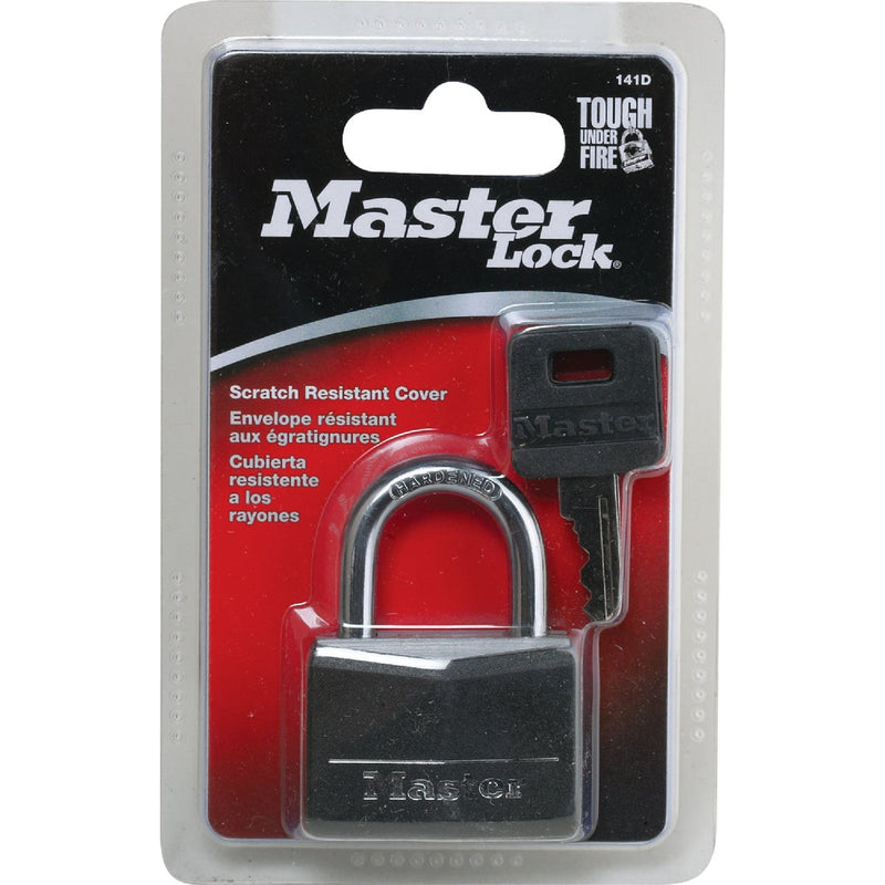 Master Lock 1-9/16 In. Black Covered Keyed Different Padlock