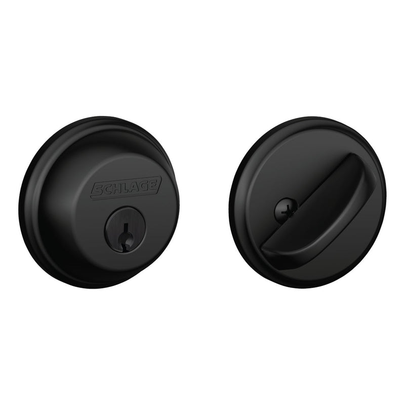Schlage Matte Black Single Cylinder Deadbolt