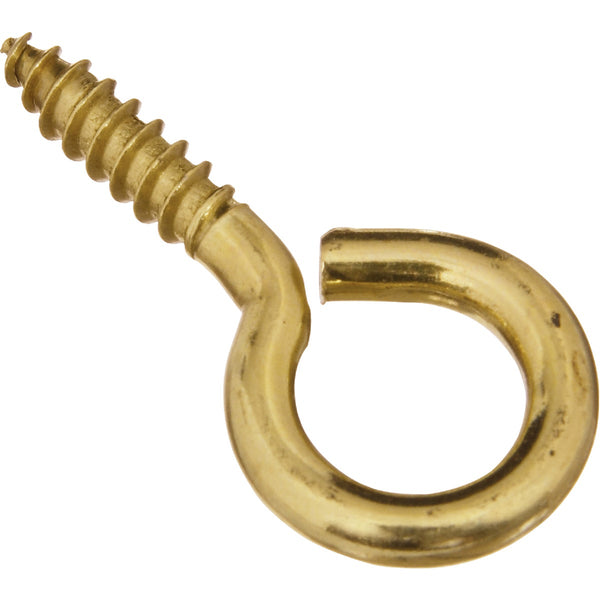 National #8 Brass Large Screw Eye (3 Ct.)