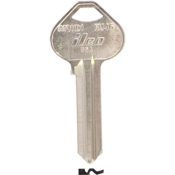 ILCO Russwin Nickel Plated File Cabinet Key RU46 / A1011D1 (10-Pack)
