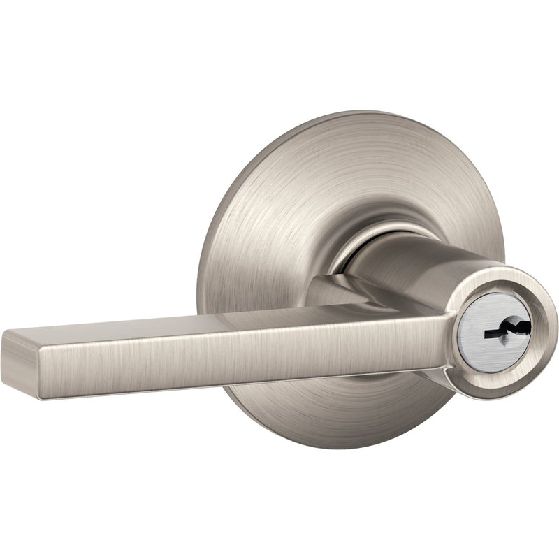 Schlage Latitude Satin Nickel Keyed Entry Door Lever