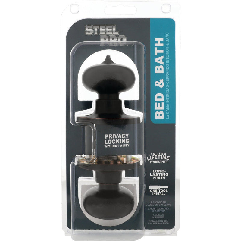 Steel Pro Oil Rubbed Bronze Bed & Bath Door Knob