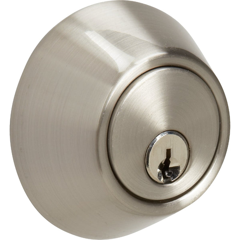 Steel Pro Brushed Nickel Double Cylinder Deadbolt