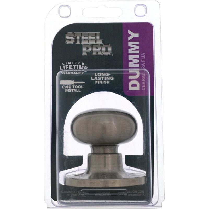 Steel Pro Brushed Nickel Dummy Door Knob