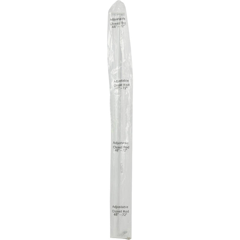John Sterling Closet-Pro 48 In. to 72 In. x 1 In. Adjustable Closet Rod, White