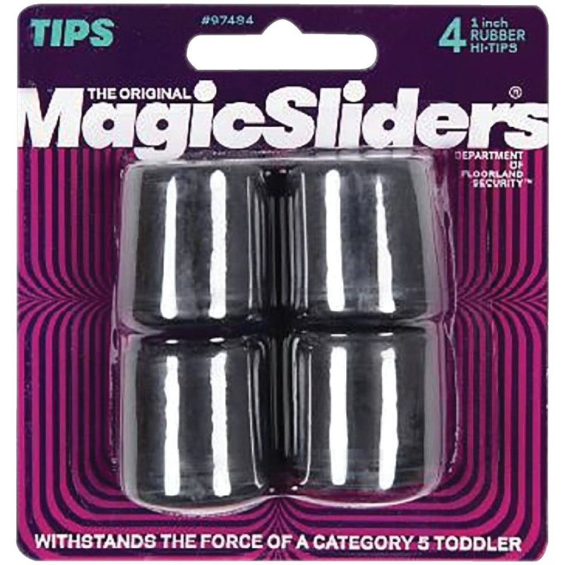 Magic Sliders 1 In. Hi-Tip Rubber Furniture Leg Tip (4-Pack)