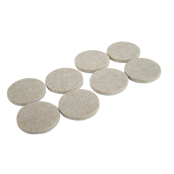 Magic Sliders 1-1/2 In. Round Oatmeal Self Adhesive Felt Pads (8-Pack)