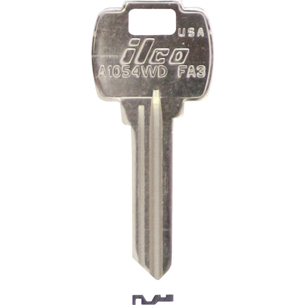 ILCO Falcon Nickel Plated House Key, FA3 / A1054WD (10-Pack)