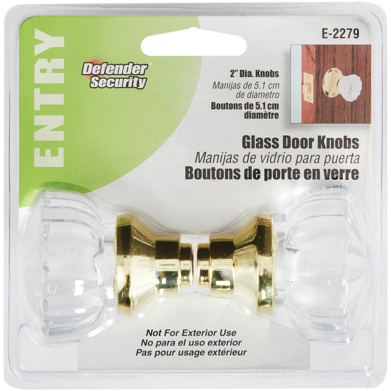 Defender Security Crystal Hall & Closet Door Knob