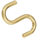National 1 In. Brass Heavy Open S Hook (3 Ct.)