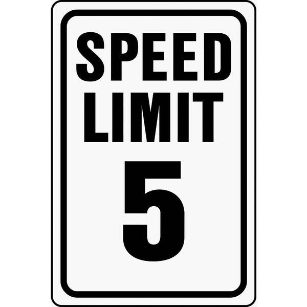 Hy-Ko Heavy-Duty Aluminum Sign, Speed Limit 5