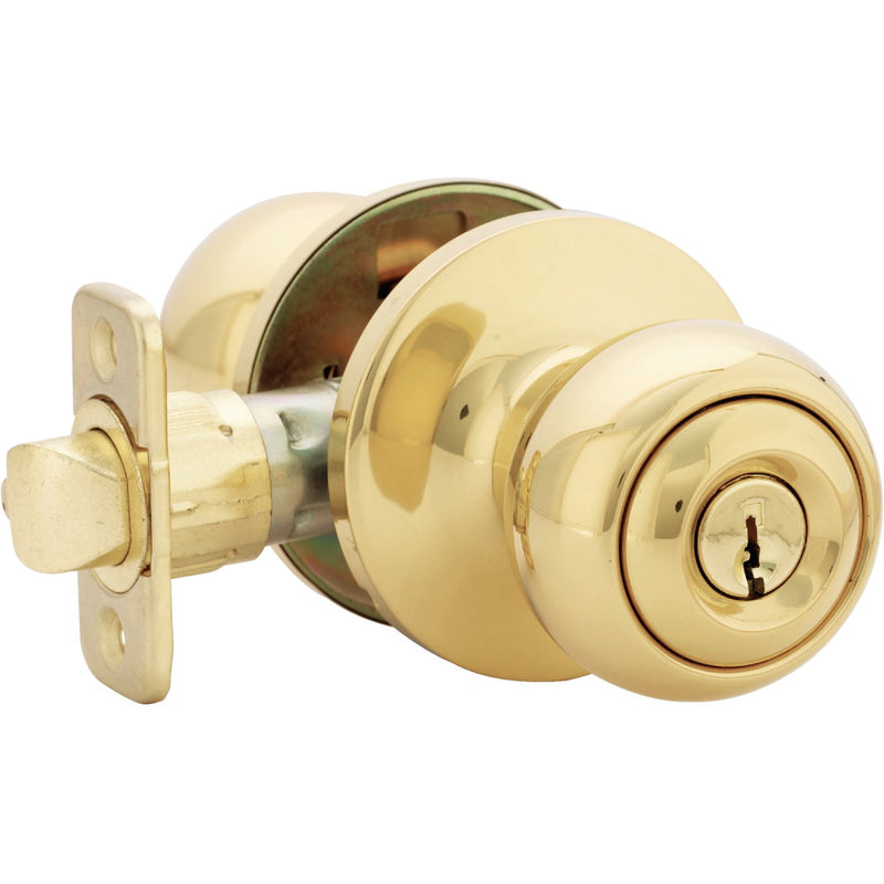 Steel Pro Polished Brass Entry Door Knob