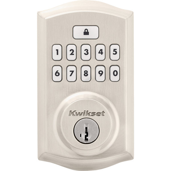 Kwikset Signature Series Traditional SmartCode Satin Nickel Electronic Deadbolt