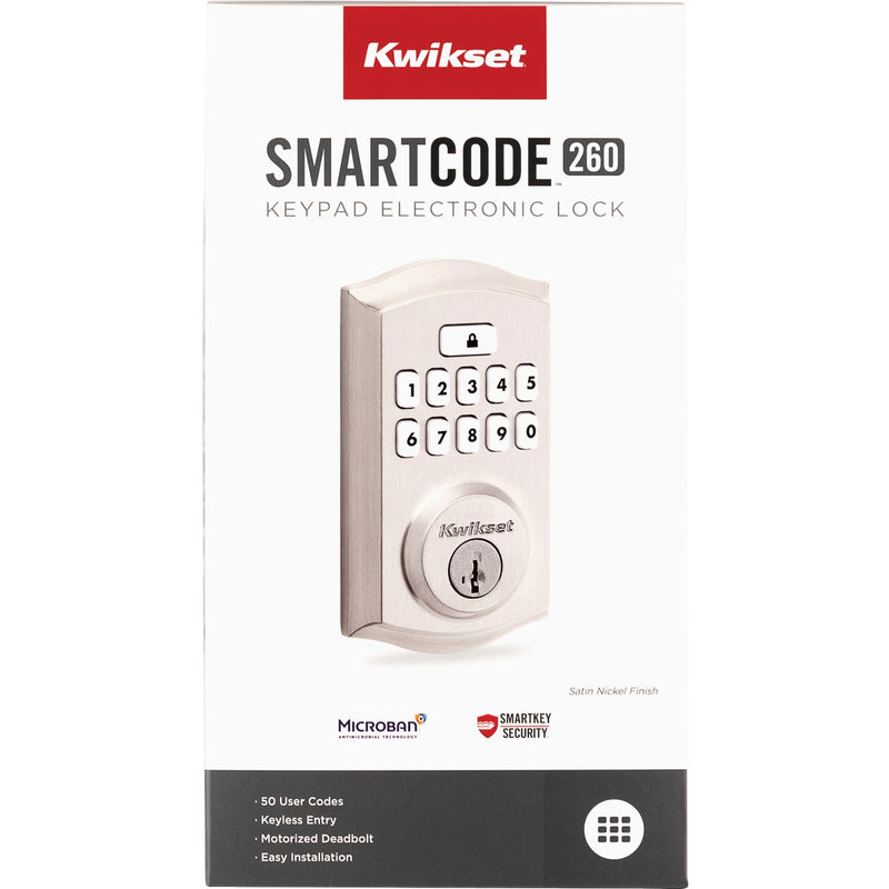 Kwikset Signature Series Traditional SmartCode Satin Nickel Electronic Deadbolt