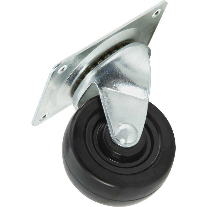 Shepherd 3 In. General-Duty Soft Rubber Swivel Plate Caster