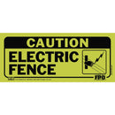 Hy-Ko Plastic Sign, Caution Electric Fence