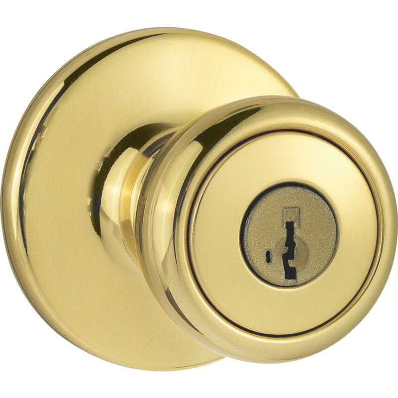 Kwikset Tylo Polished Brass Entry Door Knob