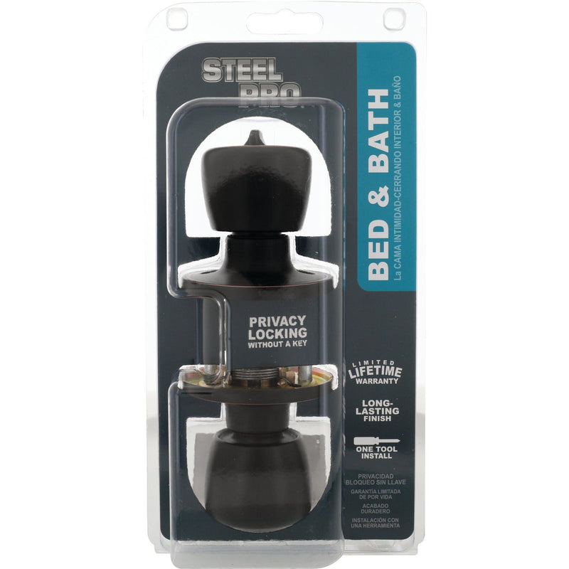 Steel Pro Oil Rubbed Bronze Bed & Bath Door Knob