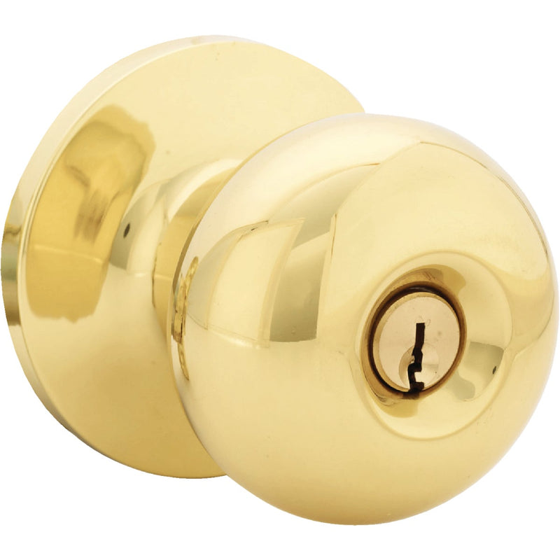 Steel Pro Polished Brass Entry Door Knob