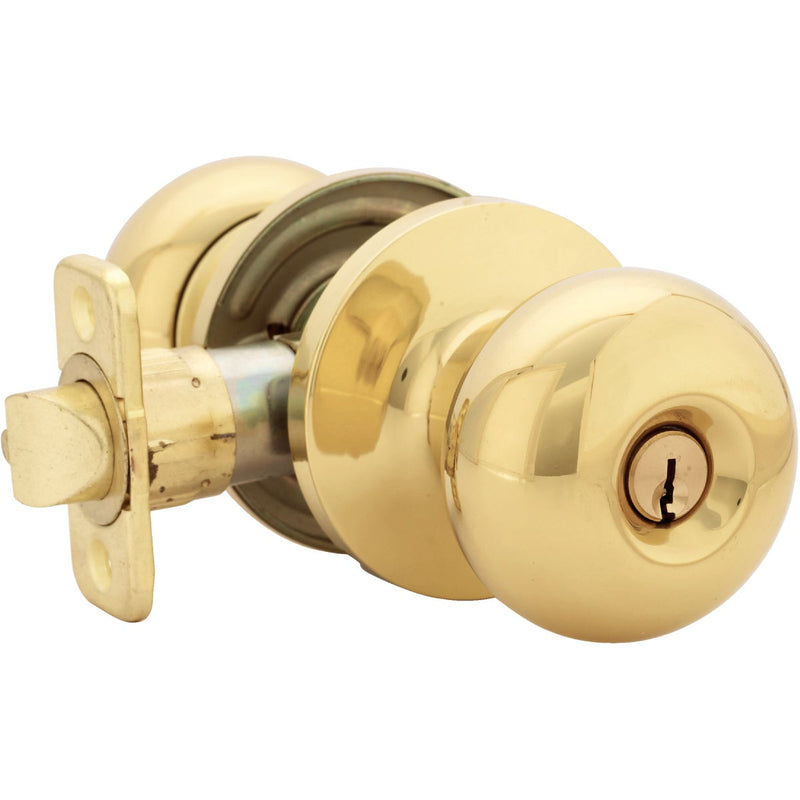 Steel Pro Polished Brass Entry Door Knob