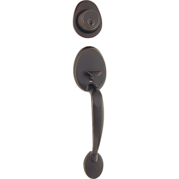 Steel Pro Oil Rubbed Bronze Entry Door Handleset with Tulip Knob