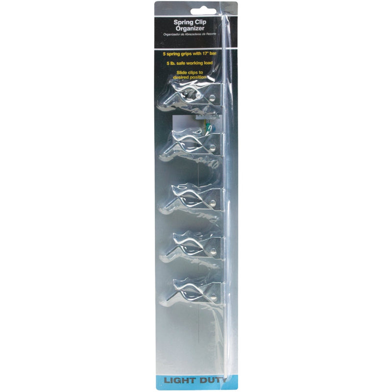 Rust-Resistant Zinc 5-Spring Clip Organizer